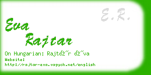 eva rajtar business card